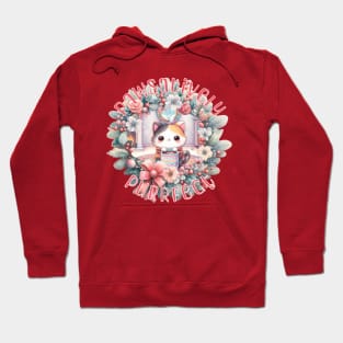 Meowy Catmas Wreath Pawsatively Purrfect 1C4 Hoodie